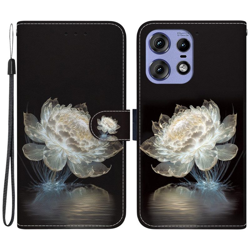 Kotelot Motorola Edge 50 Pro Kristallipioni Hihnalla Suojakuori