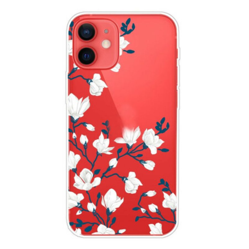 Case iPhone 13 Mini Valkoiset Kukat