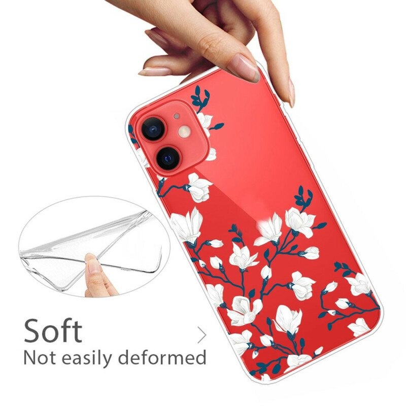 Case iPhone 13 Mini Valkoiset Kukat