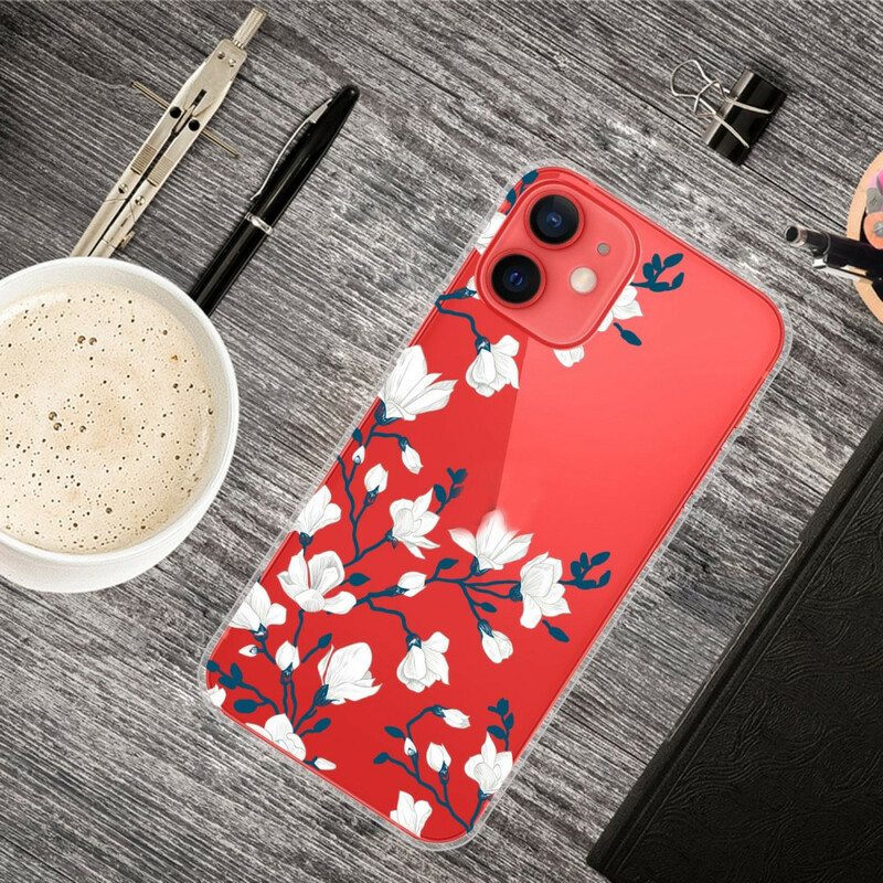 Case iPhone 13 Mini Valkoiset Kukat