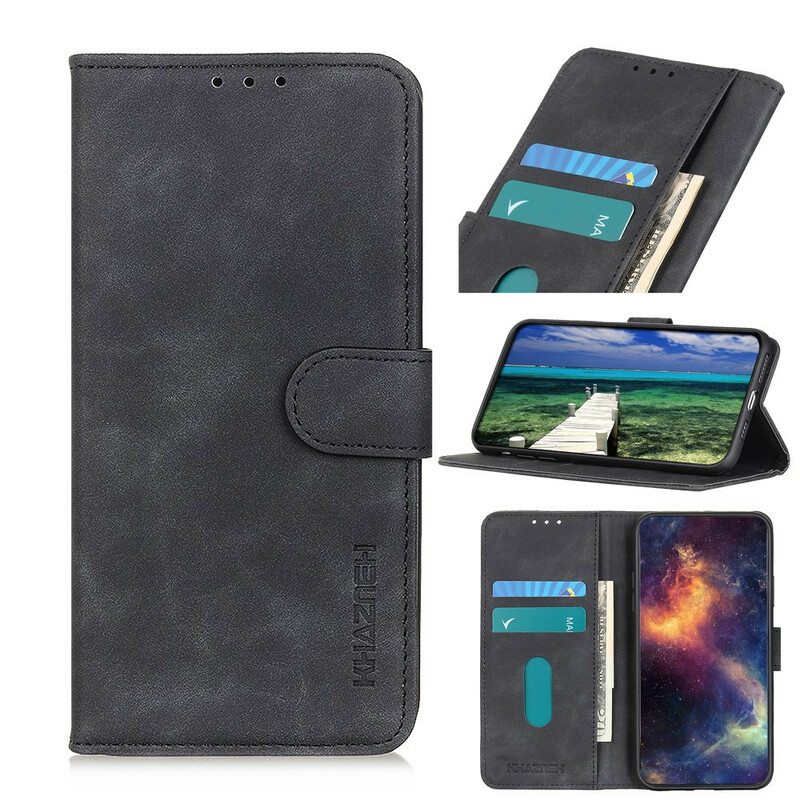 Flip Case iPhone 13 Mini Khazneh Vintage Nahkaefekti