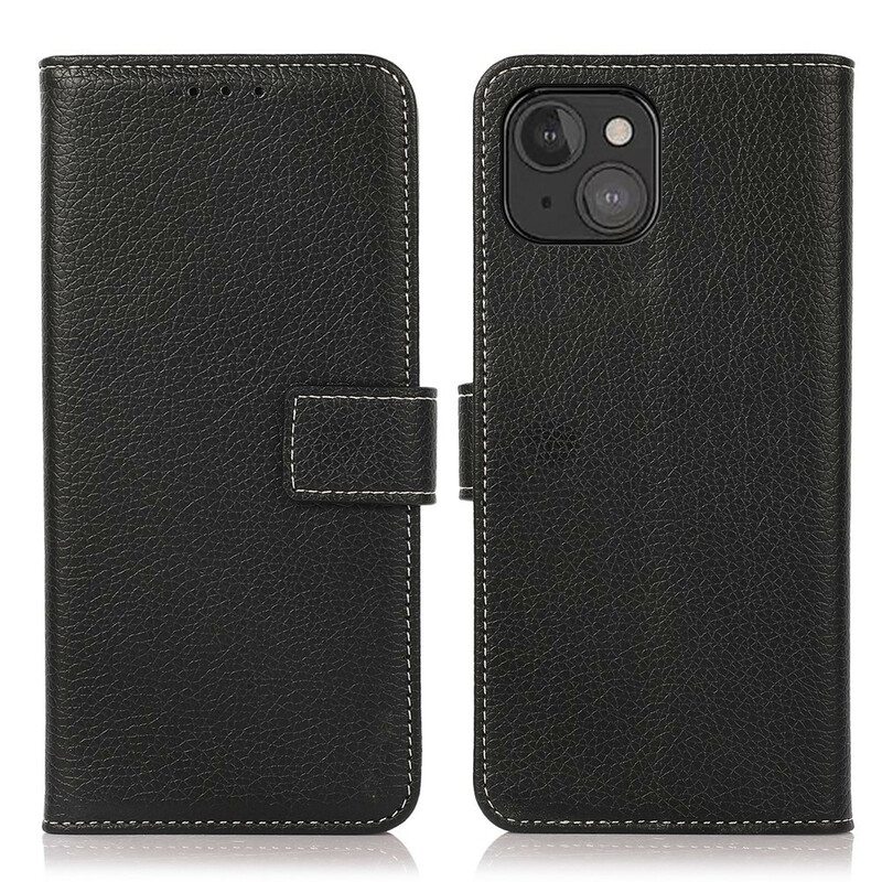 Flip Case iPhone 13 Mini Litsi-saumat