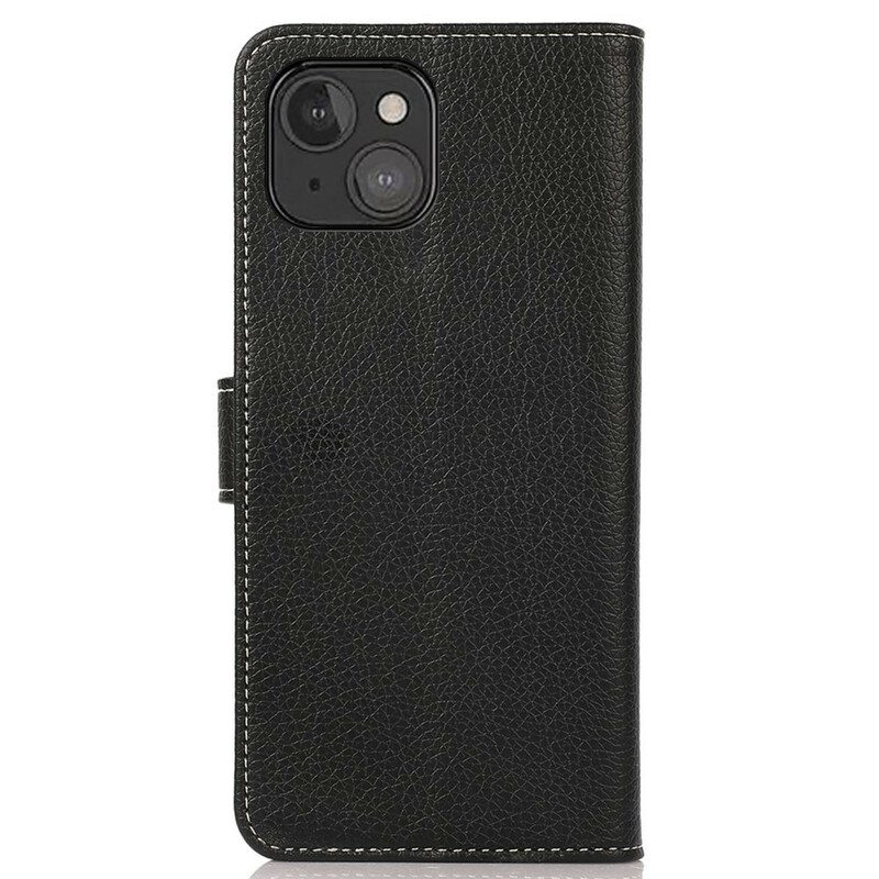 Flip Case iPhone 13 Mini Litsi-saumat