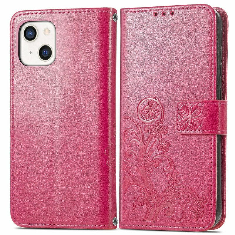 Flip Case iPhone 13 Mini Suojaketju Kuori Perhoset Ja Kukat -hihna
