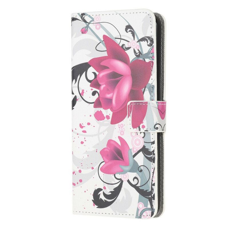 Flip Case iPhone 13 Mini Trooppiset Kukat