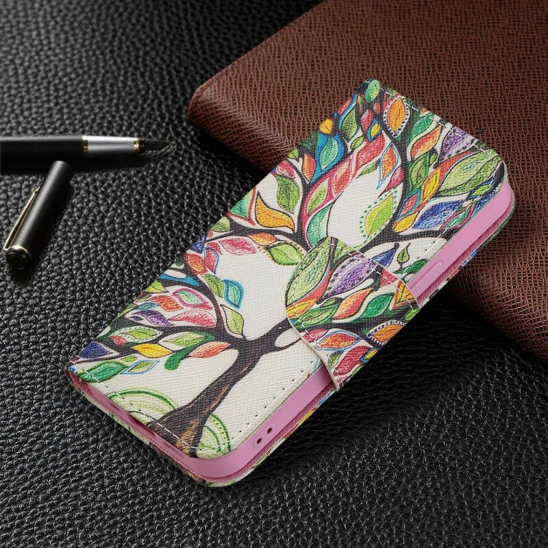 Flip Case iPhone 13 Mini Värikäs Puu