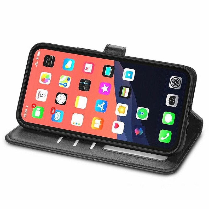 Kotelot iPhone 13 Mini Keinonahkaa Ja Vintage-lukko