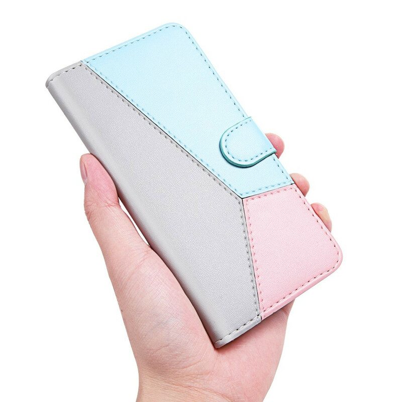 Kotelot iPhone 13 Mini Kolmivärinen Nahkaefekti