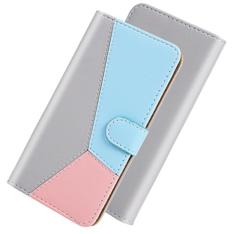 Kotelot iPhone 13 Mini Kolmivärinen Nahkaefekti