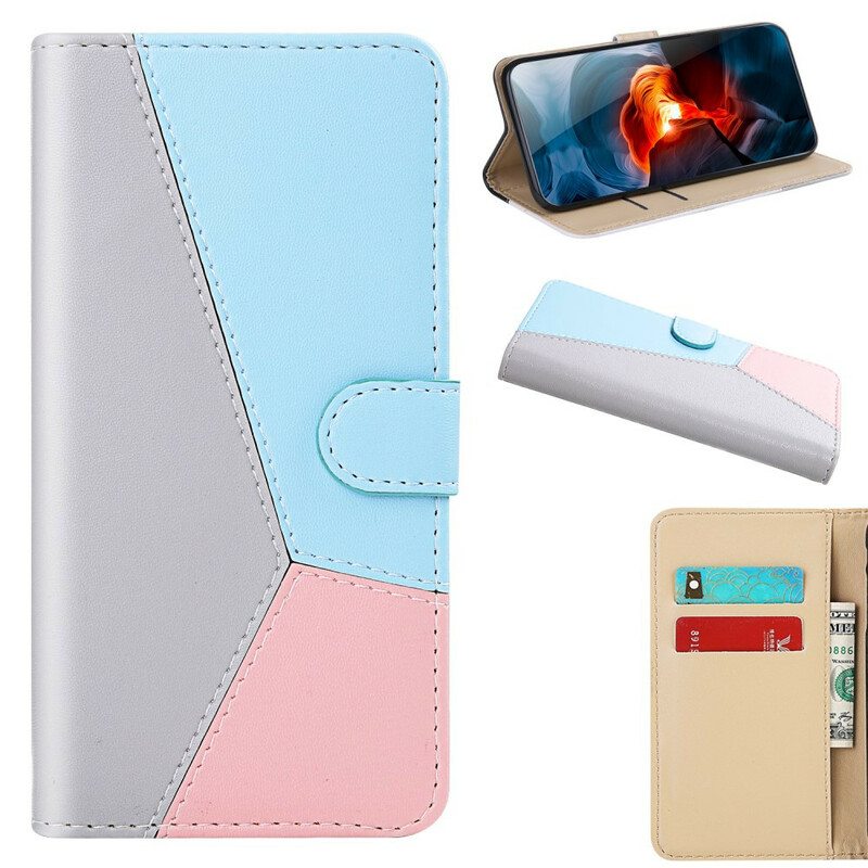 Kotelot iPhone 13 Mini Kolmivärinen Nahkaefekti
