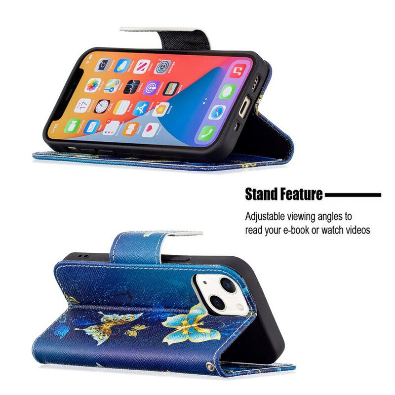 Kotelot iPhone 13 Mini Perhosten Kuninkaat