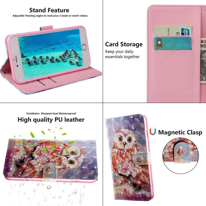Kotelot iPhone 13 Mini Valopilkku Germain Pöllö