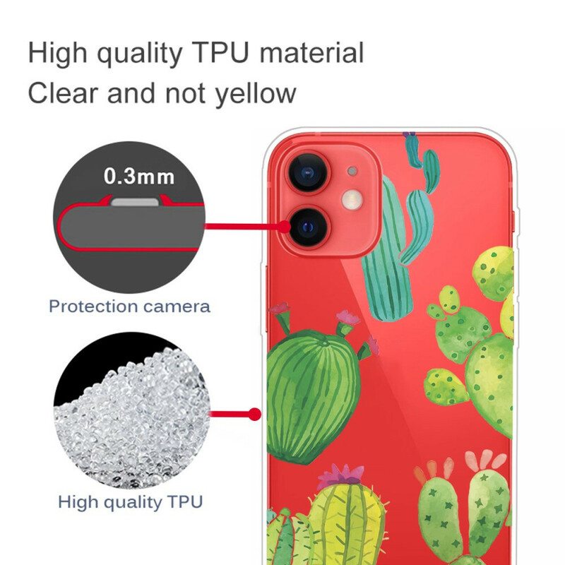 Kuori iPhone 13 Mini Akvarelli Kaktukset