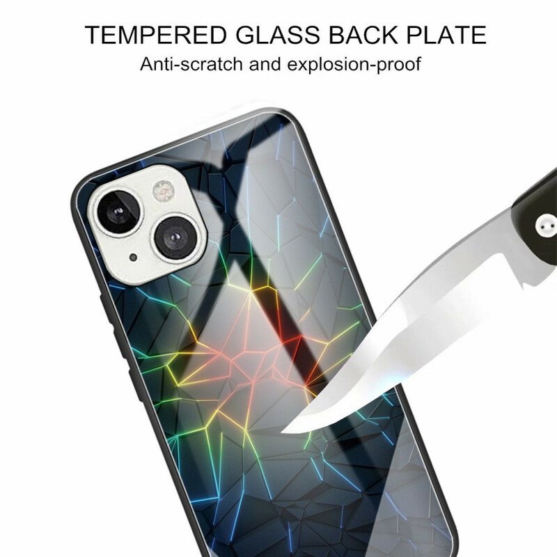 Kuori iPhone 13 Mini Geometria Karkaistu Lasi