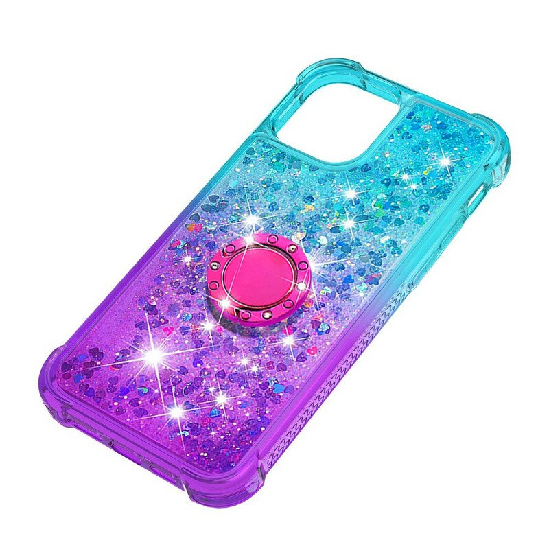 Kuori iPhone 13 Mini Glitter Ring-kiinnike