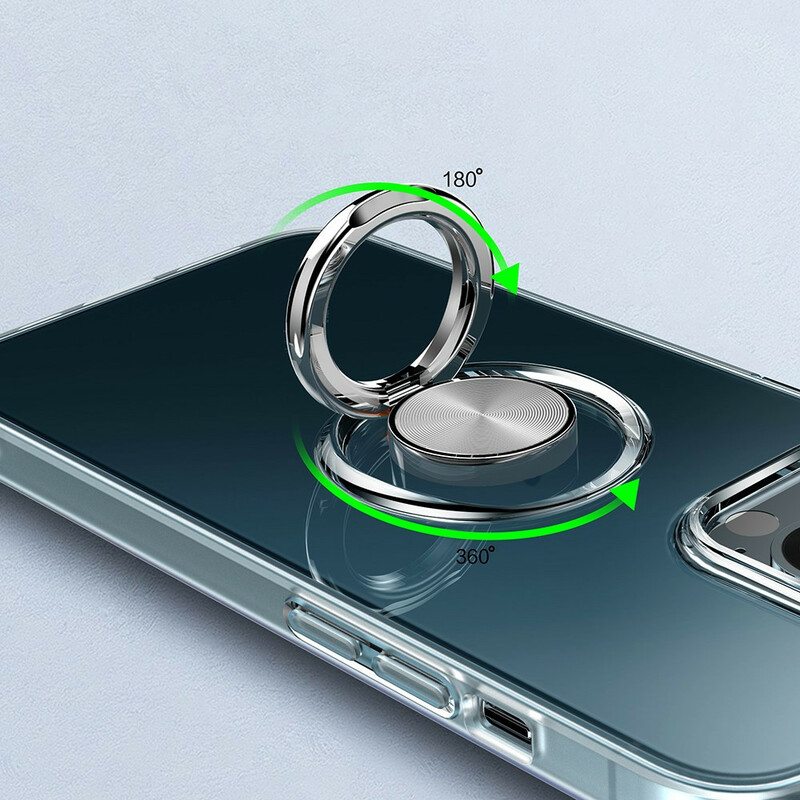 Kuori iPhone 13 Mini Läpinäkyvä Rengastuella