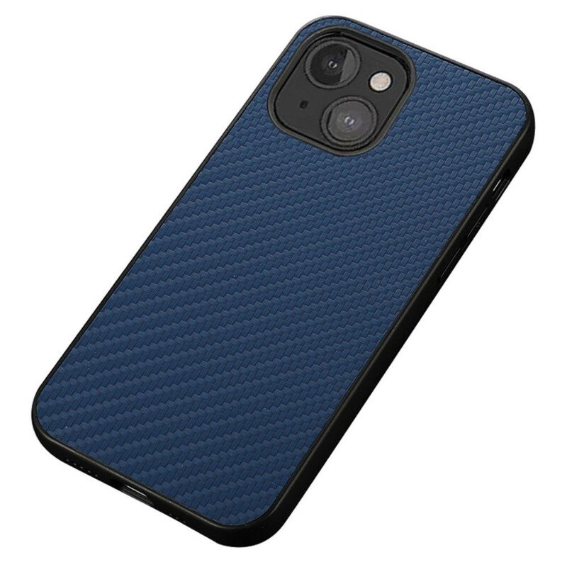 Kuori iPhone 13 Mini Nahkavaikutteinen Hiilikuiturakenne