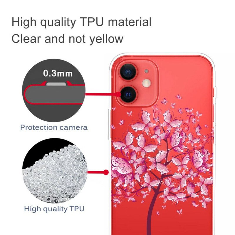 Kuori iPhone 13 Mini Pinkki Puun Latva