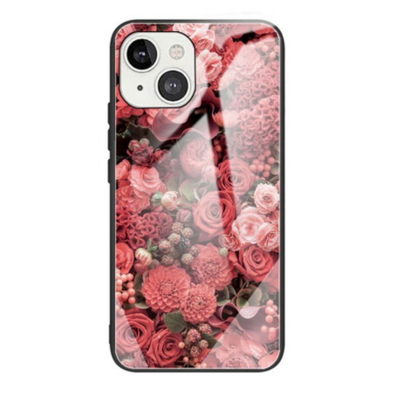 Kuori iPhone 13 Mini Rose Flowers Karkaistu Lasi