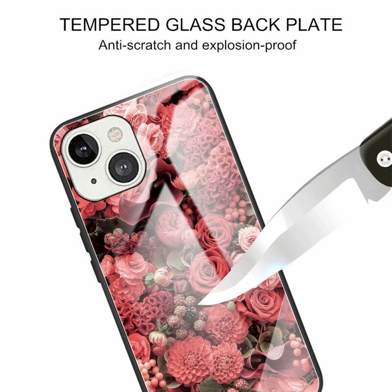 Kuori iPhone 13 Mini Rose Flowers Karkaistu Lasi