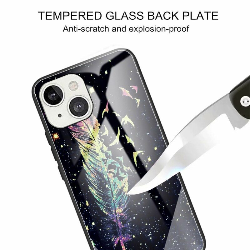Kuori iPhone 13 Mini Sulka Karkaistu Lasi