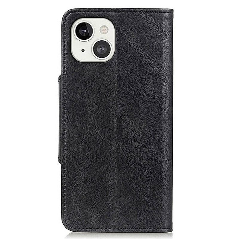 Nahkakotelo iPhone 13 Mini Keinonahkainen Nappi