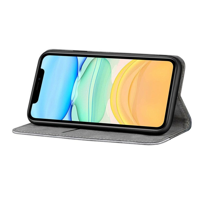Puhelinkuoret iPhone 13 Mini Kotelot Flip Kaksisävyinen Nahkaefekti