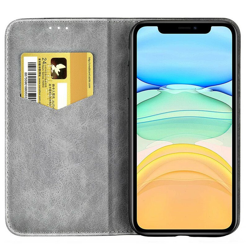 Puhelinkuoret iPhone 13 Mini Kotelot Flip Kaksisävyinen Nahkaefekti