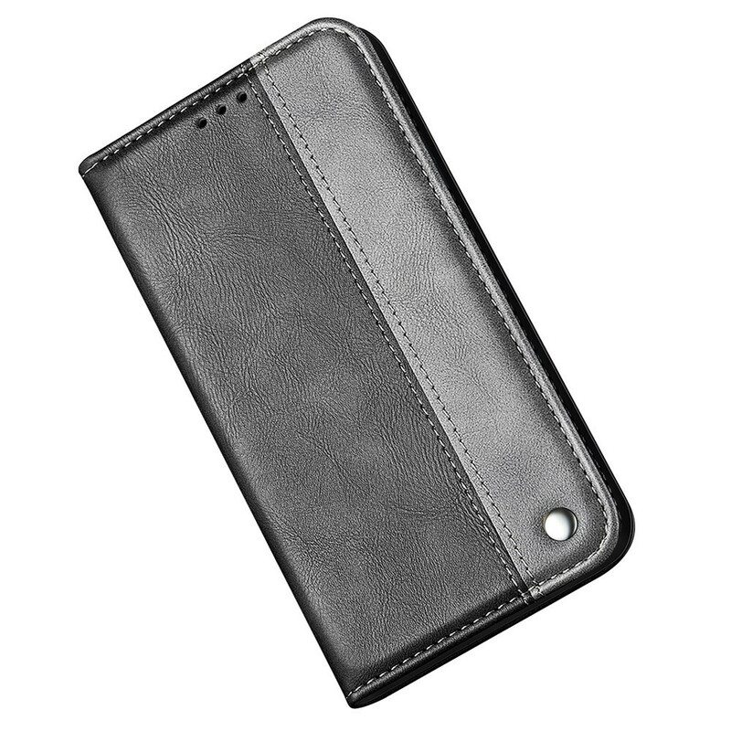 Puhelinkuoret iPhone 13 Mini Kotelot Flip Kaksisävyinen Nahkaefekti