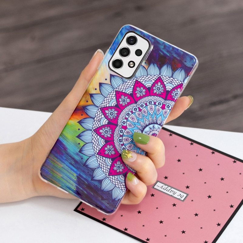 Case Samsung Galaxy A33 5G Fluoresoiva Värillinen Mandala