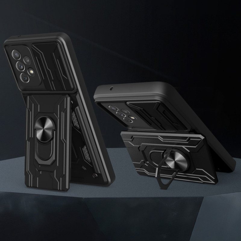 Case Samsung Galaxy A33 5G Suunniteltu Korttipidike Ja Linssisuojat