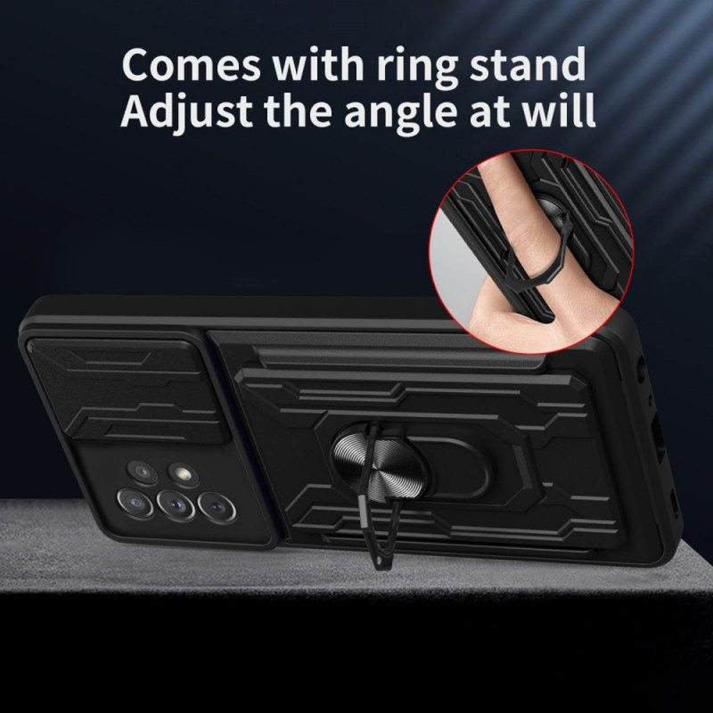 Case Samsung Galaxy A33 5G Suunniteltu Korttipidike Ja Linssisuojat