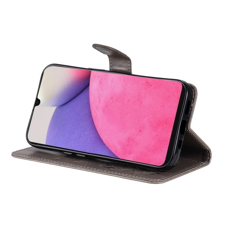 Kotelot Samsung Galaxy A33 5G Suojaketju Kuori Strappy Kissa Ja Mehiläiset