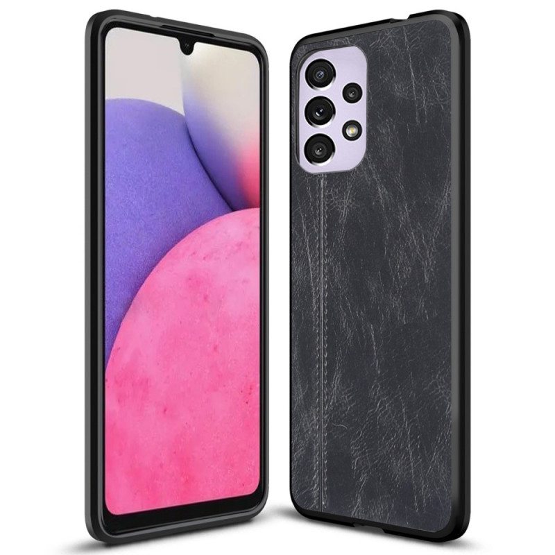 Kuori Samsung Galaxy A33 5G Couture-nahkaefekti