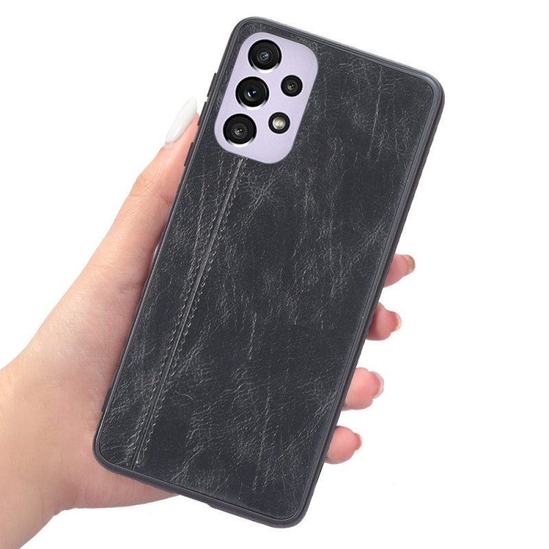 Kuori Samsung Galaxy A33 5G Couture-nahkaefekti