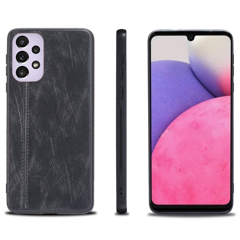 Kuori Samsung Galaxy A33 5G Couture-nahkaefekti