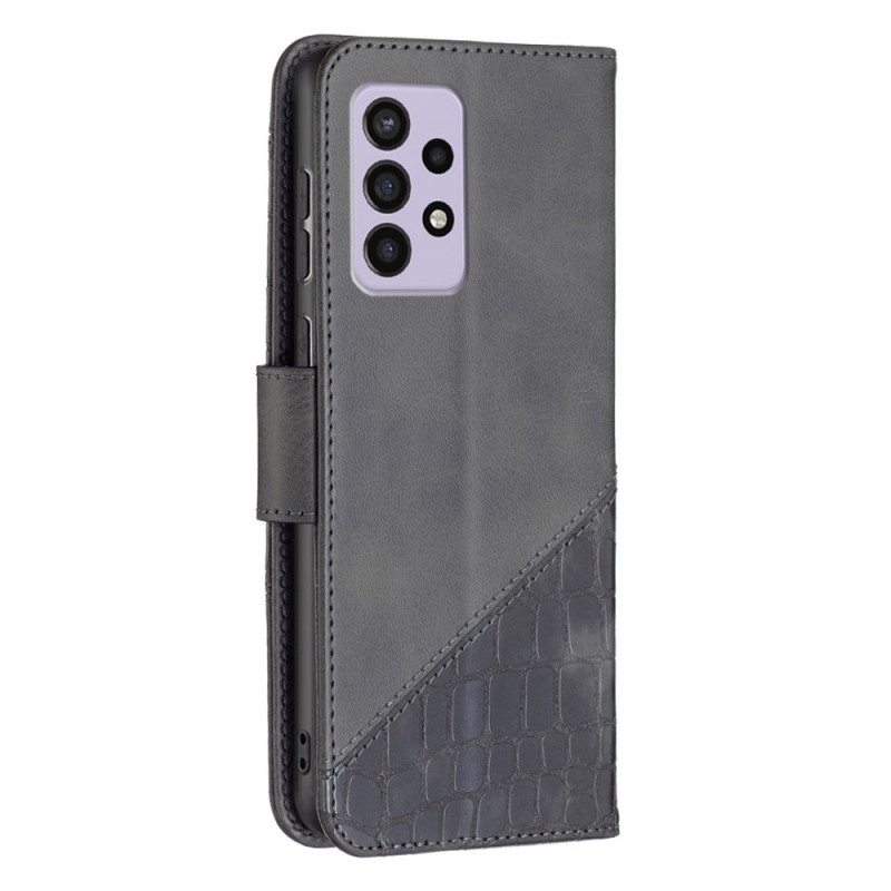 Nahkakotelo Samsung Galaxy A33 5G Binfen Color Crocodile Skin Style