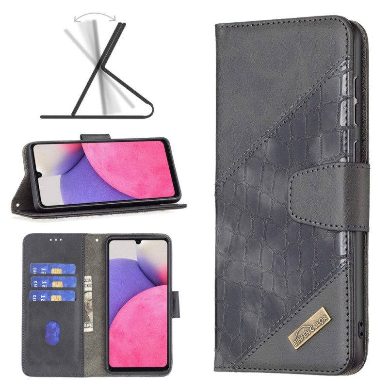 Nahkakotelo Samsung Galaxy A33 5G Binfen Color Crocodile Skin Style
