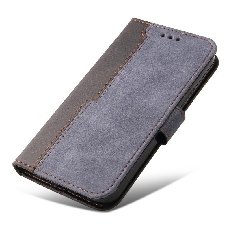 Nahkakotelo Samsung Galaxy A33 5G Kaksisävyinen