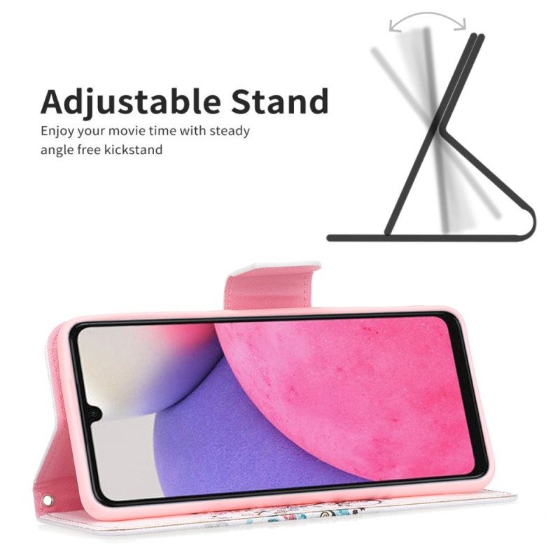Nahkakotelo Samsung Galaxy A33 5G Kukkiva Puu