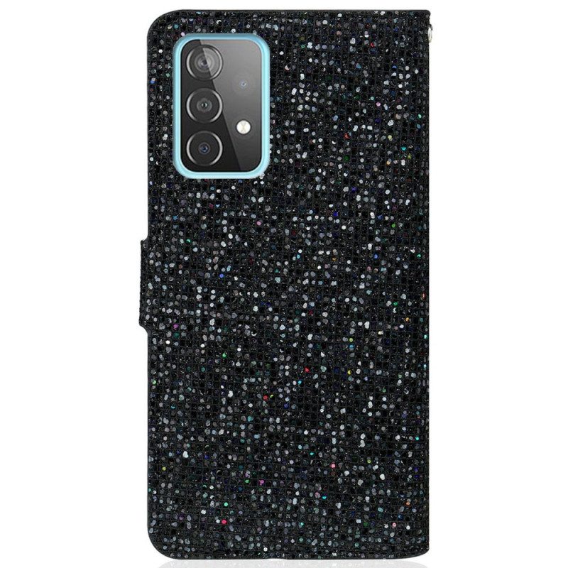 Nahkakotelo Samsung Galaxy A33 5G Paljetteja S Design