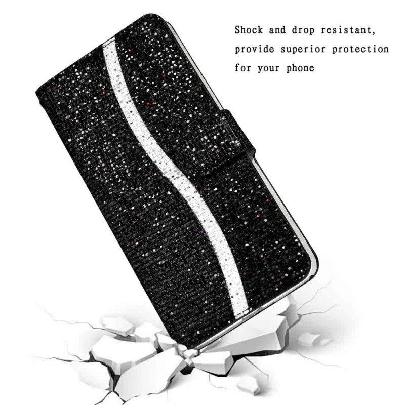 Nahkakotelo Samsung Galaxy A33 5G Paljetteja S Design