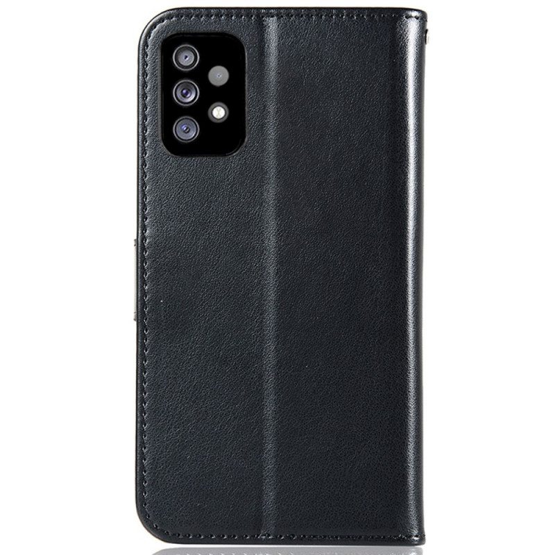 Nahkakotelo Samsung Galaxy A33 5G Suojaketju Kuori Pöllöunensieppaaja Hihnalla
