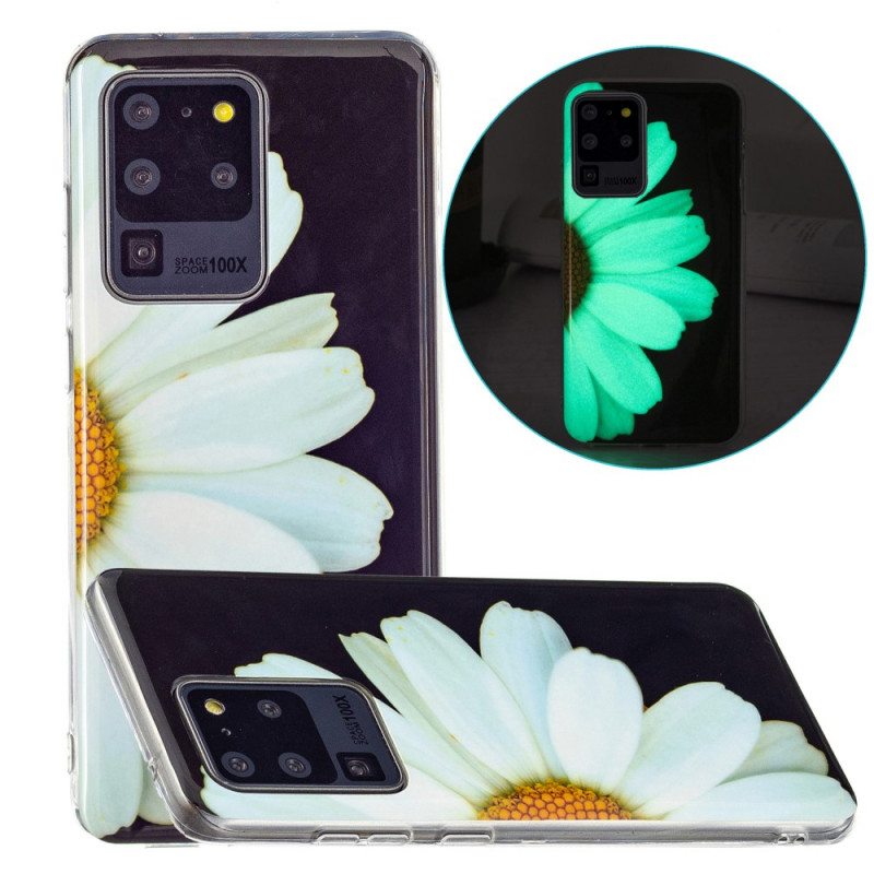 Case Samsung Galaxy S20 Ultra Fluoresoiva Kukka-sarja