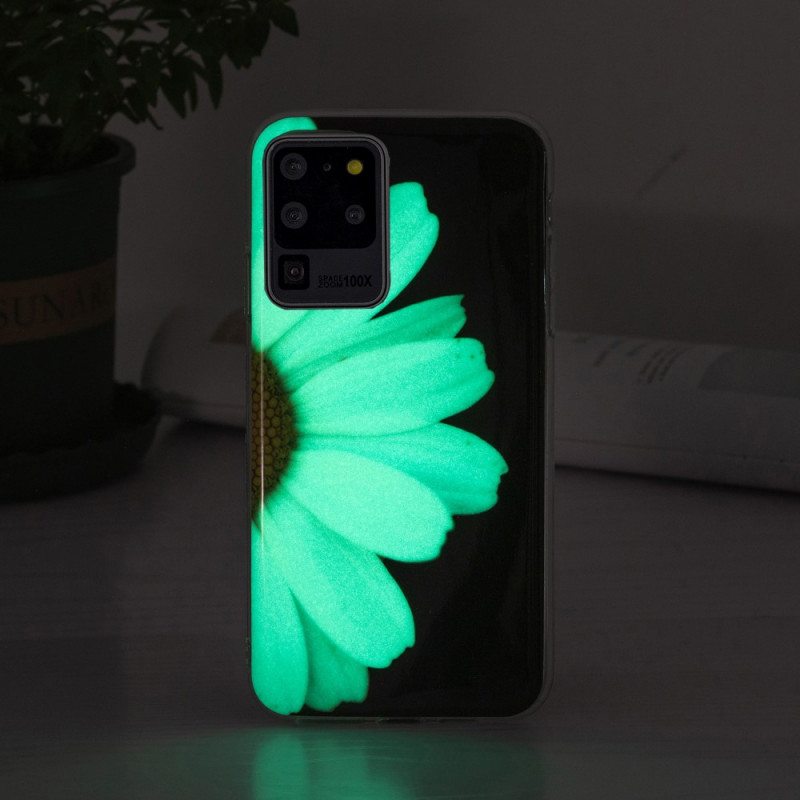 Case Samsung Galaxy S20 Ultra Fluoresoiva Kukka-sarja