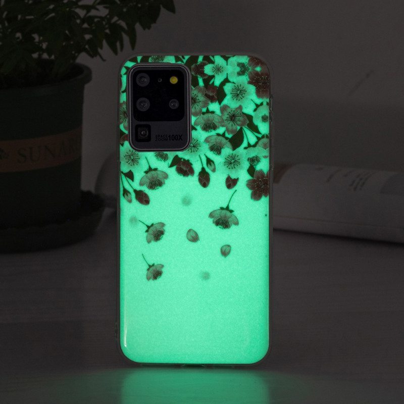 Case Samsung Galaxy S20 Ultra Fluoresoivat Kukat