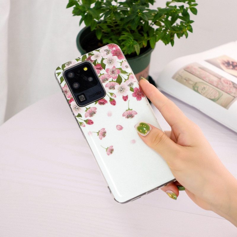 Case Samsung Galaxy S20 Ultra Fluoresoivat Kukat