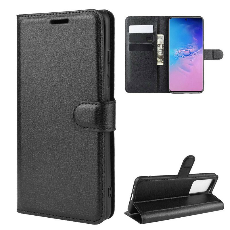 Kotelot Samsung Galaxy S20 Ultra Klassinen Litsi-nahkaefekti