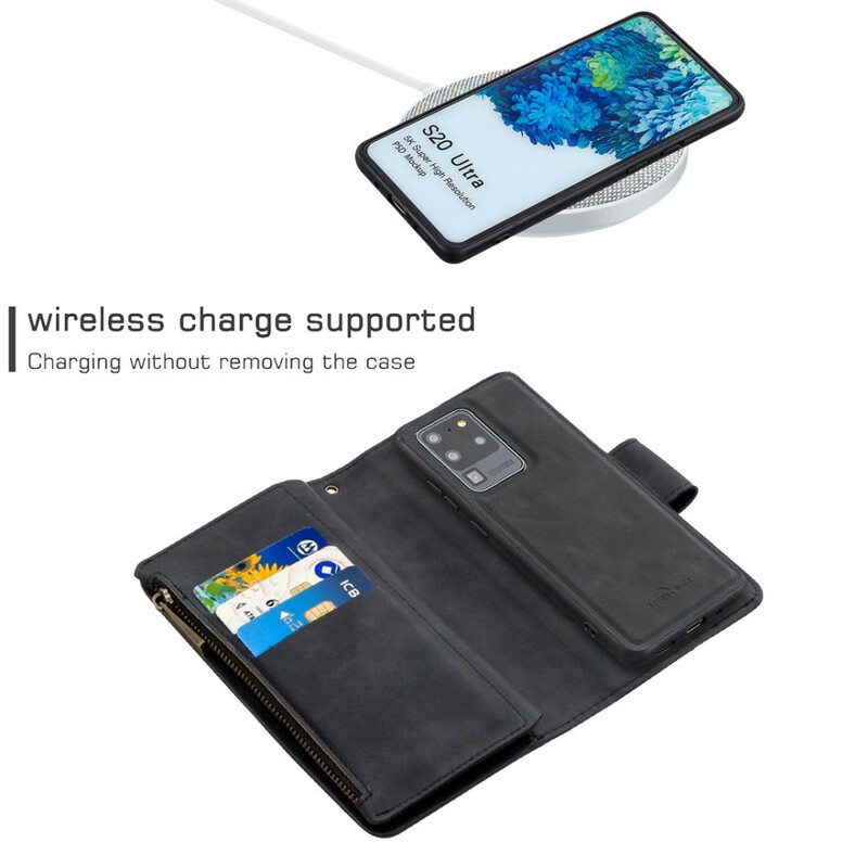 Kuori Kotelot Samsung Galaxy S20 Ultra Vetoketju Irrotettava