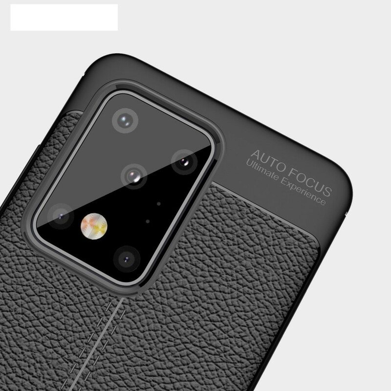 Kuori Samsung Galaxy S20 Ultra Kaksilinjainen Litsi-nahkaefekti
